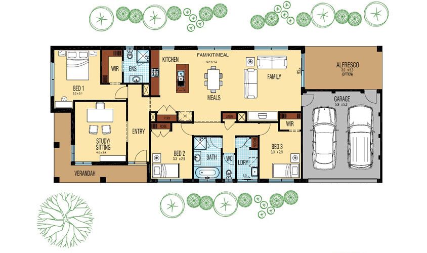 Glenelg Series 1 Mk4 Option 2 Floor Plan
