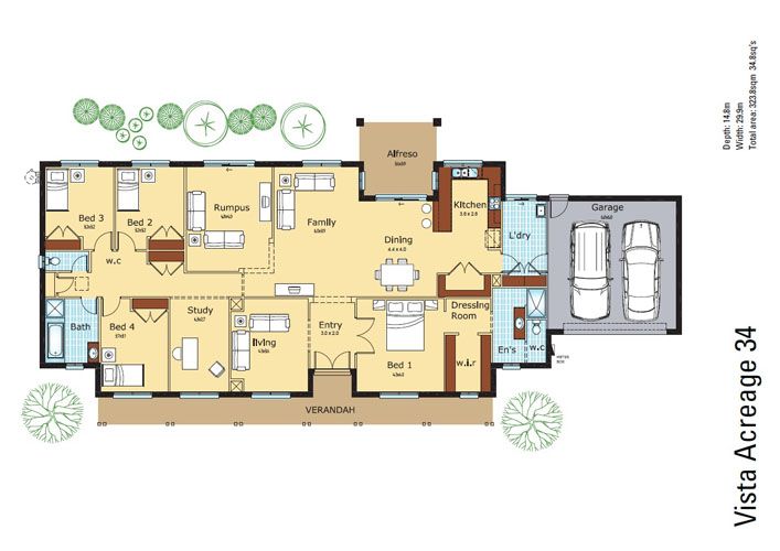 Vista Acreage 34 Floor Plan